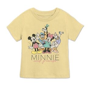 Disney Little Girls Crew Neck Short Sleeve Mickey and Friends Graphic T Shirt
